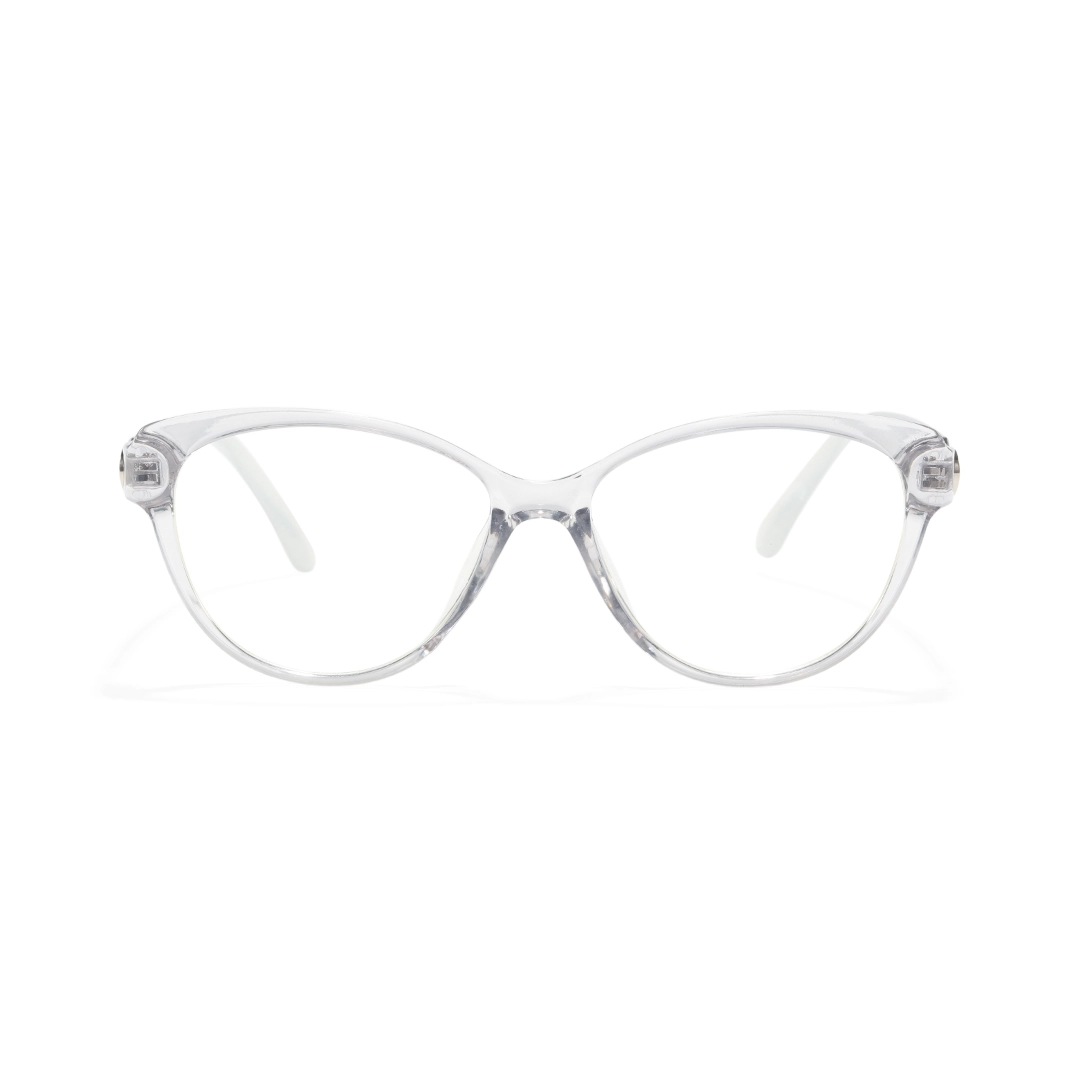 Front view of Delyth cat eye tr90 eyeglasses CR0302509 in gray